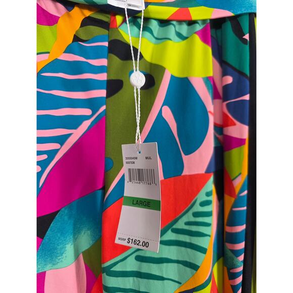 Trina Turk Rainforest Swim Cover up beach pants women's size Large - Picture 4 of 7